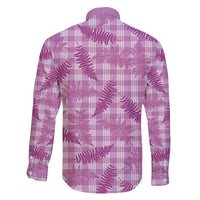 Pink Palaka Hawaii Palapalai Family Matching Off Shoulder Short Dress and Hawaiian Shirt Hawaiian Fern - Polynesian Pride