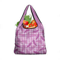 Pink Palaka Hawaii Palapalai Grocery Bag Hawaiian Fern - Polynesian Pride