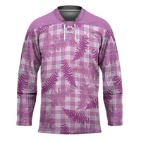 Pink Palaka Hawaii Palapalai Hockey Jersey Hawaiian Fern LT14 Unisex Pink - Polynesian Pride