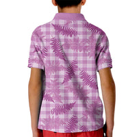 Pink Palaka Hawaii Palapalai Kid Polo Shirt Hawaiian Fern LT14 - Polynesian Pride