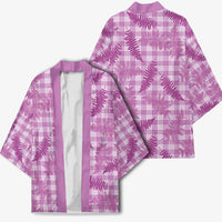 Pink Palaka Hawaii Palapalai Kimono Hawaiian Fern - Polynesian Pride