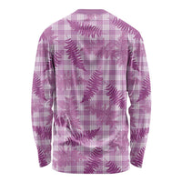 Pink Palaka Hawaii Palapalai Long Sleeve Shirt Hawaiian Fern LT14 - Polynesian Pride