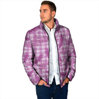 Pink Palaka Hawaii Palapalai Padded Jacket Hawaiian Fern LT14 - Polynesian Pride