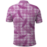 Pink Palaka Hawaii Palapalai Polo Shirt Hawaiian Fern - Polynesian Pride