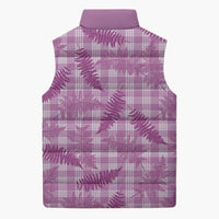 Pink Palaka Hawaii Palapalai Sleeveless Puffer Jacket Hawaiian Fern LT14 - Polynesian Pride