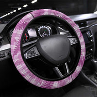 Pink Palaka Hawaii Palapalai Steering Wheel Cover Hawaiian Fern - Polynesian Pride