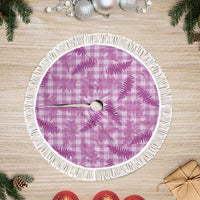 Pink Palaka Hawaii Palapalai Tree Skirt Hawaiian Fern LT14 Fringed Pink - Polynesian Pride