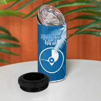 FSM Yap Day 4 in 1 Can Cooler Tumbler 2025 Wa'ab Micronesia Flag Color