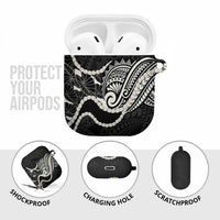 Aloha Hawaii Kalo Pikake Lei AirPods Case Chest Tattoo Black Hawaiian Pattern LT14 - Polynesian Pride