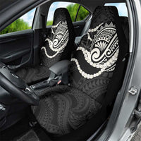 Aloha Hawaii Kalo Pikake Lei Car Seat Cover Chest Tattoo Black Hawaiian Pattern LT14 - Polynesian Pride