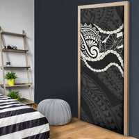 Aloha Hawaii Kalo Pikake Lei Door Cover Chest Tattoo Black Hawaiian Pattern LT14 - Polynesian Pride