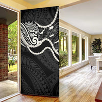 Aloha Hawaii Kalo Pikake Lei Door Cover Chest Tattoo Black Hawaiian Pattern LT14 - Polynesian Pride