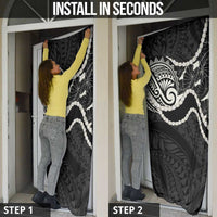 Aloha Hawaii Kalo Pikake Lei Door Cover Chest Tattoo Black Hawaiian Pattern LT14 - Polynesian Pride