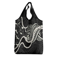 Aloha Hawaii Kalo Pikake Lei Grocery Bag Chest Tattoo Black Hawaiian Pattern LT14 - Polynesian Pride