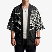 Aloha Hawaii Kalo Pikake Lei Kimono Chest Tattoo Black Hawaiian Pattern LT14 - Polynesian Pride