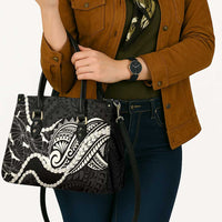 Aloha Hawaii Kalo Pikake Lei Leather Bag Chest Tattoo Black Hawaiian Pattern LT14 - Polynesian Pride
