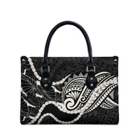 Aloha Hawaii Kalo Pikake Lei Leather Bag Chest Tattoo Black Hawaiian Pattern LT14 - Polynesian Pride