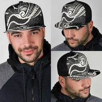Aloha Hawaii Kalo Pikake Lei Mesh Trucker Cap Chest Tattoo Black Hawaiian Pattern LT14 - Polynesian Pride