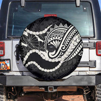 Aloha Hawaii Kalo Pikake Lei Spare Tire Cover Chest Tattoo Black Hawaiian Pattern LT14 Black - Polynesian Pride