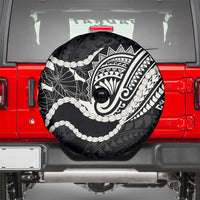 Aloha Hawaii Kalo Pikake Lei Spare Tire Cover Chest Tattoo Black Hawaiian Pattern LT14 - Polynesian Pride