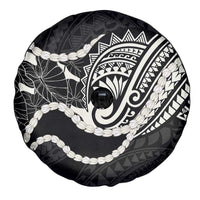 Aloha Hawaii Kalo Pikake Lei Spare Tire Cover Chest Tattoo Black Hawaiian Pattern LT14 - Polynesian Pride