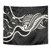 Aloha Hawaii Kalo Pikake Lei Tapestry Chest Tattoo Black Hawaiian Pattern LT14 - Polynesian Pride