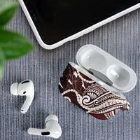 Aloha Hawaii Kalo Pikake Lei AirPods Case Chest Tattoo Oxblood Hawaiian Pattern LT14 - Polynesian Pride