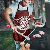 Aloha Hawaii Kalo Pikake Lei Apron Chest Tattoo Oxblood Hawaiian Pattern LT14 - Polynesian Pride