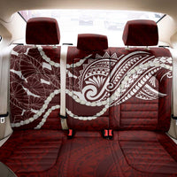 Aloha Hawaii Kalo Pikake Lei Back Car Seat Cover Chest Tattoo Oxblood Hawaiian Pattern LT14 - Polynesian Pride