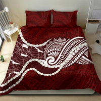 Aloha Hawaii Kalo Pikake Lei Bedding Set Chest Tattoo Oxblood Hawaiian Pattern LT14 - Polynesian Pride