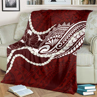 Aloha Hawaii Kalo Pikake Lei Blanket Chest Tattoo Oxblood Hawaiian Pattern LT14 - Polynesian Pride