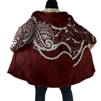 Aloha Hawaii Kalo Pikake Lei Cloak Chest Tattoo Oxblood Hawaiian Pattern LT14 - Polynesian Pride