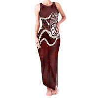 Aloha Hawaii Kalo Pikake Lei Family Matching Tank Maxi Dress and Hawaiian Shirt Chest Tattoo Oxblood Hawaiian Pattern