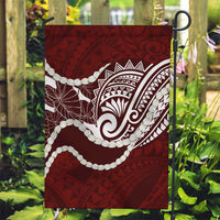 Aloha Hawaii Kalo Pikake Lei Garden Flag Chest Tattoo Oxblood Hawaiian Pattern LT14 Garden Flag Oxblood - Polynesian Pride