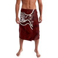 Aloha Hawaii Kalo Pikake Lei Lavalava Chest Tattoo Oxblood Hawaiian Pattern LT14 Oxblood - Polynesian Pride