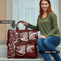Aloha Hawaii Kalo Pikake Lei Travel Bag Chest Tattoo Oxblood Hawaiian Pattern LT14 - Polynesian Pride