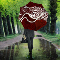 Aloha Hawaii Kalo Pikake Lei Umbrella Chest Tattoo Oxblood Hawaiian Pattern