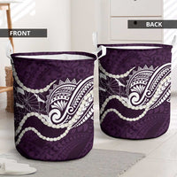 Aloha Hawaii Kalo Pikake Lei Laundry Basket Chest Tattoo Purple Hawaiian Pattern LT14 - Polynesian Pride