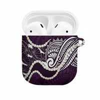 Aloha Hawaii Kalo Pikake Lei AirPods Case Chest Tattoo Purple Hawaiian Pattern LT14 Purple - Polynesian Pride