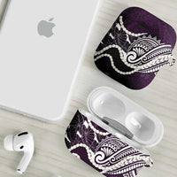 Aloha Hawaii Kalo Pikake Lei AirPods Case Chest Tattoo Purple Hawaiian Pattern LT14 - Polynesian Pride