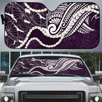 Aloha Hawaii Kalo Pikake Lei Auto Sun Shade Chest Tattoo Purple Hawaiian Pattern LT14 Purple - Polynesian Pride
