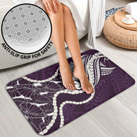 Aloha Hawaii Kalo Pikake Lei Bathroom Set Chest Tattoo Purple Hawaiian Pattern LT14 - Polynesian Pride
