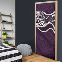 Aloha Hawaii Kalo Pikake Lei Door Cover Chest Tattoo Purple Hawaiian Pattern LT14 - Polynesian Pride