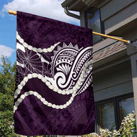 Aloha Hawaii Kalo Pikake Lei Garden Flag Chest Tattoo Purple Hawaiian Pattern