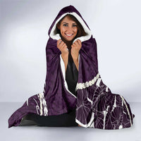 Aloha Hawaii Kalo Pikake Lei Hooded Blanket Chest Tattoo Purple Hawaiian Pattern LT14 - Polynesian Pride