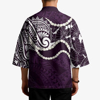 Aloha Hawaii Kalo Pikake Lei Kimono Chest Tattoo Purple Hawaiian Pattern LT14 - Polynesian Pride