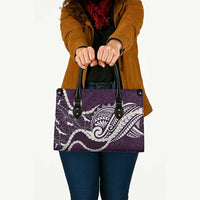 Aloha Hawaii Kalo Pikake Lei Leather Bag Chest Tattoo Purple Hawaiian Pattern LT14 - Polynesian Pride