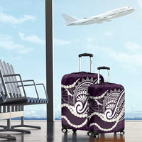 Aloha Hawaii Kalo Pikake Lei Luggage Cover Chest Tattoo Purple Hawaiian Pattern LT14 - Polynesian Pride