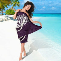 Aloha Hawaii Kalo Pikake Lei Sarong Chest Tattoo Purple Hawaiian Pattern LT14 - Polynesian Pride