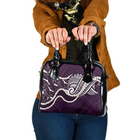 Aloha Hawaii Kalo Pikake Lei Shoulder Handbag Chest Tattoo Purple Hawaiian Pattern LT14 One Size Purple - Polynesian Pride